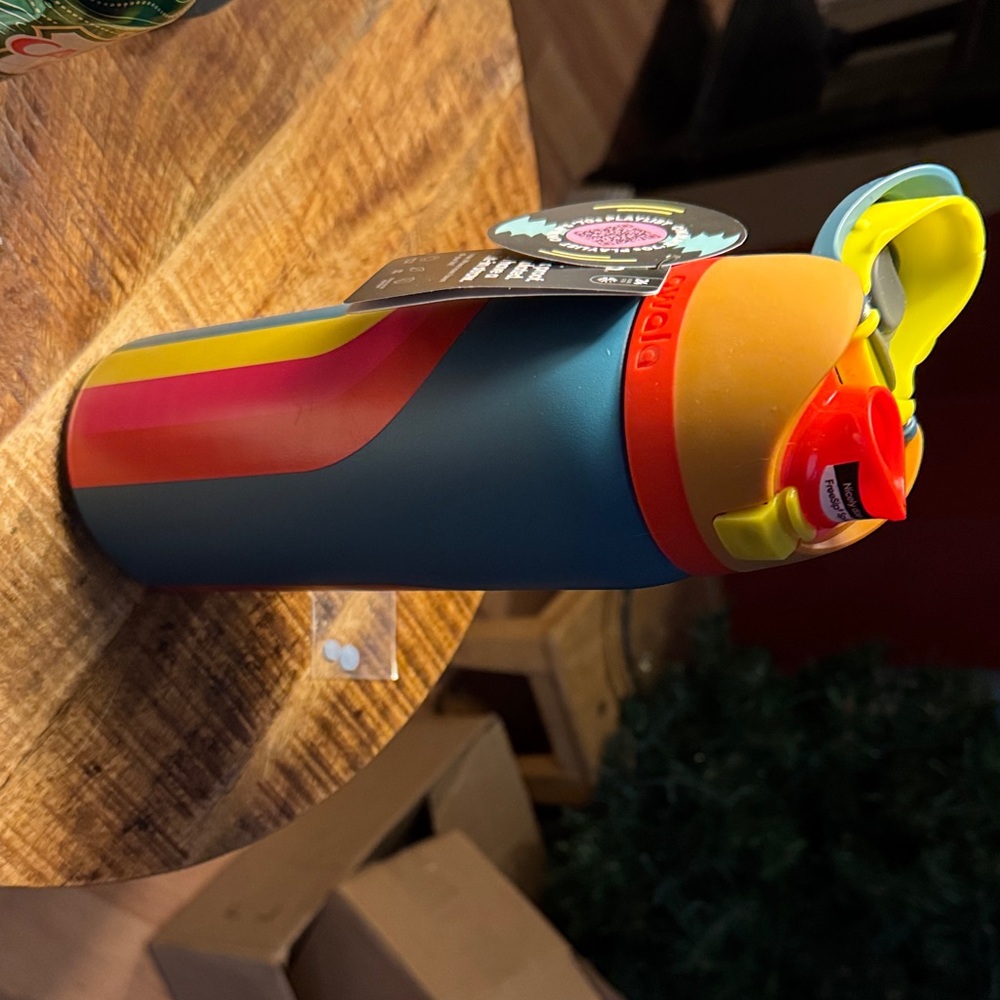 Colorful Shaker Bottle with Rainbow Design Owala